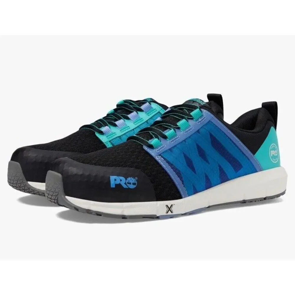 Timberland Pro Radius‎ Composite Safety Toe Black/Aqua Women's Size 8 W